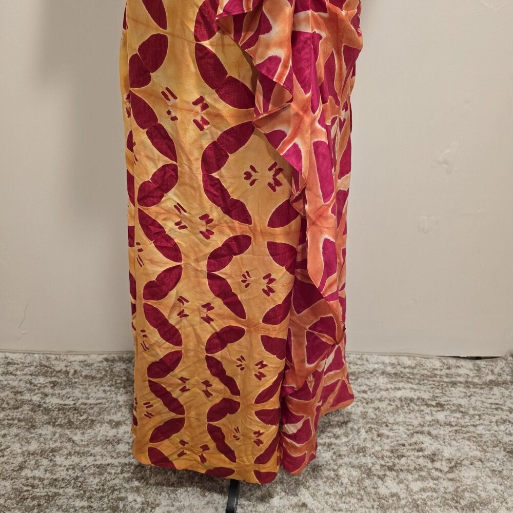 Ulla Johnson Lali Handmade 100% Silk Gown Dress Tigerlily Sz 6 One Shoulder Maxi - Picture 15 of 16